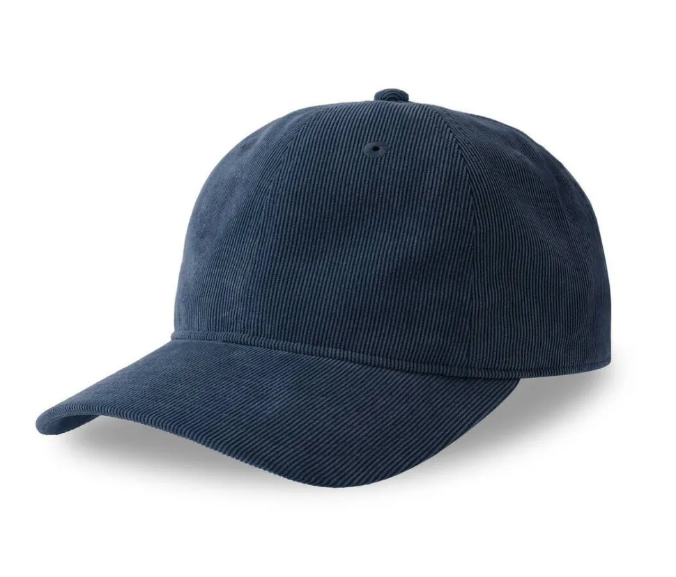 ATLANTIS HEADWEAR AT242 - Casquette 6 pans mid visor corduroy recyclé