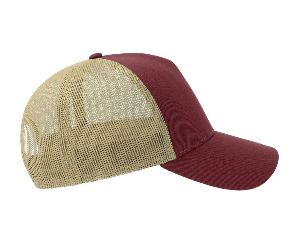 ATLANTIS HEADWEAR AT228 - Casquette 5 pans style trucker en coton