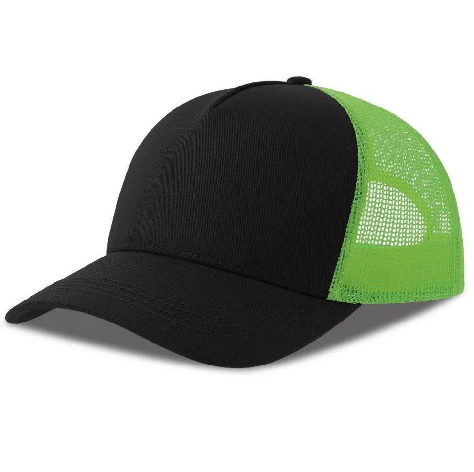 ATLANTIS HEADWEAR AT228 - Casquette 5 pans style trucker en coton