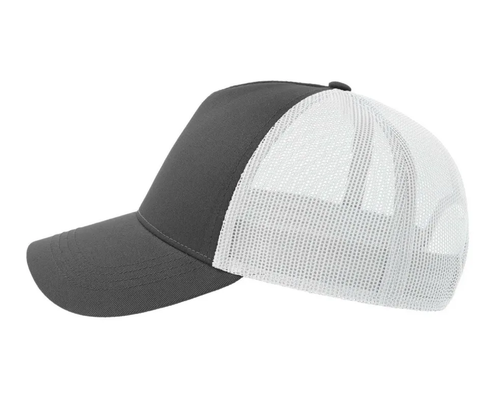 ATLANTIS HEADWEAR AT228 - Casquette 5 pans style trucker en coton