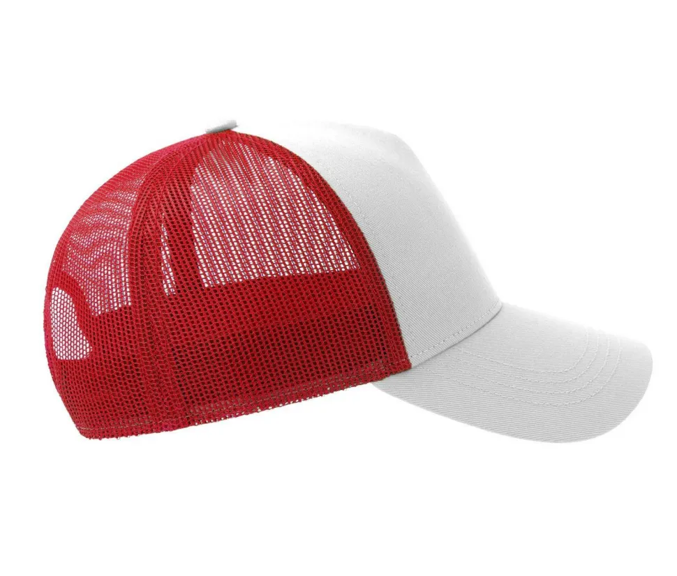 ATLANTIS HEADWEAR AT228 - Casquette 5 pans style trucker en coton