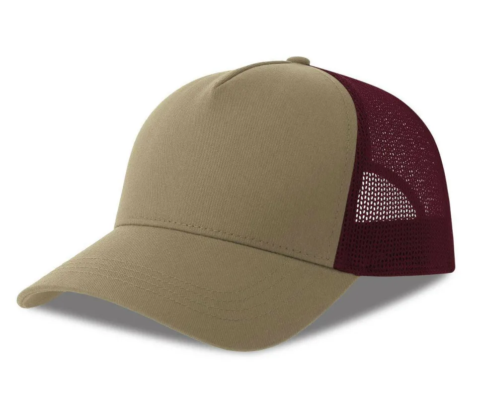ATLANTIS HEADWEAR AT228 - Casquette 5 pans style trucker en coton