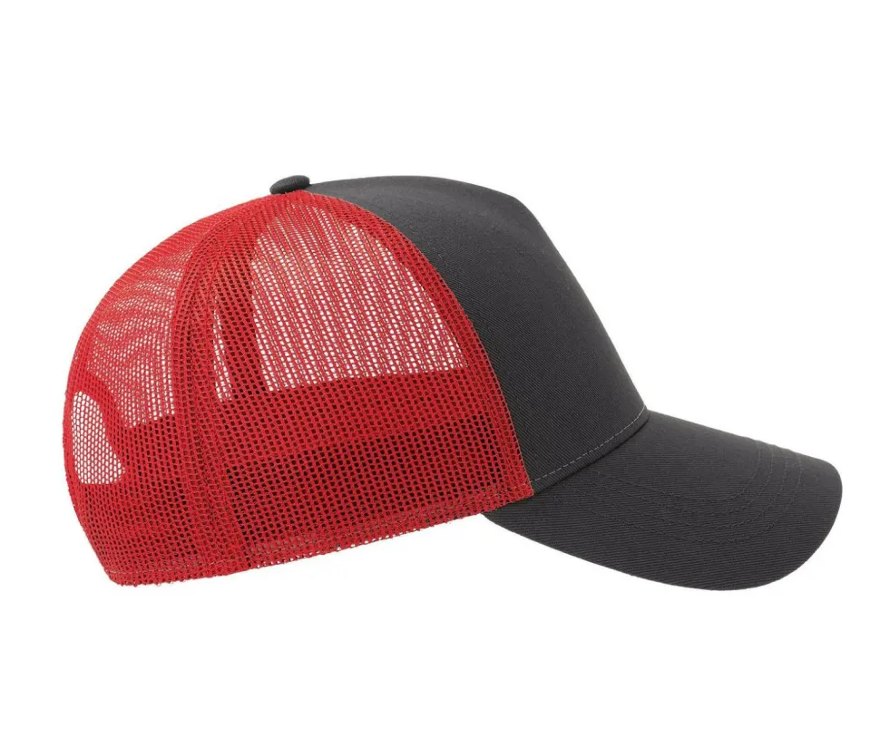 ATLANTIS HEADWEAR AT228 - Casquette 5 pans style trucker en coton
