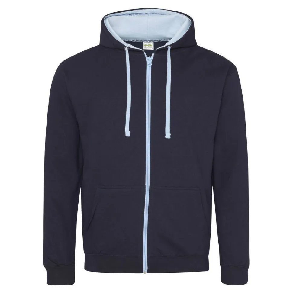 AWDIS JH053 - Sweat capuche zippé contrasté