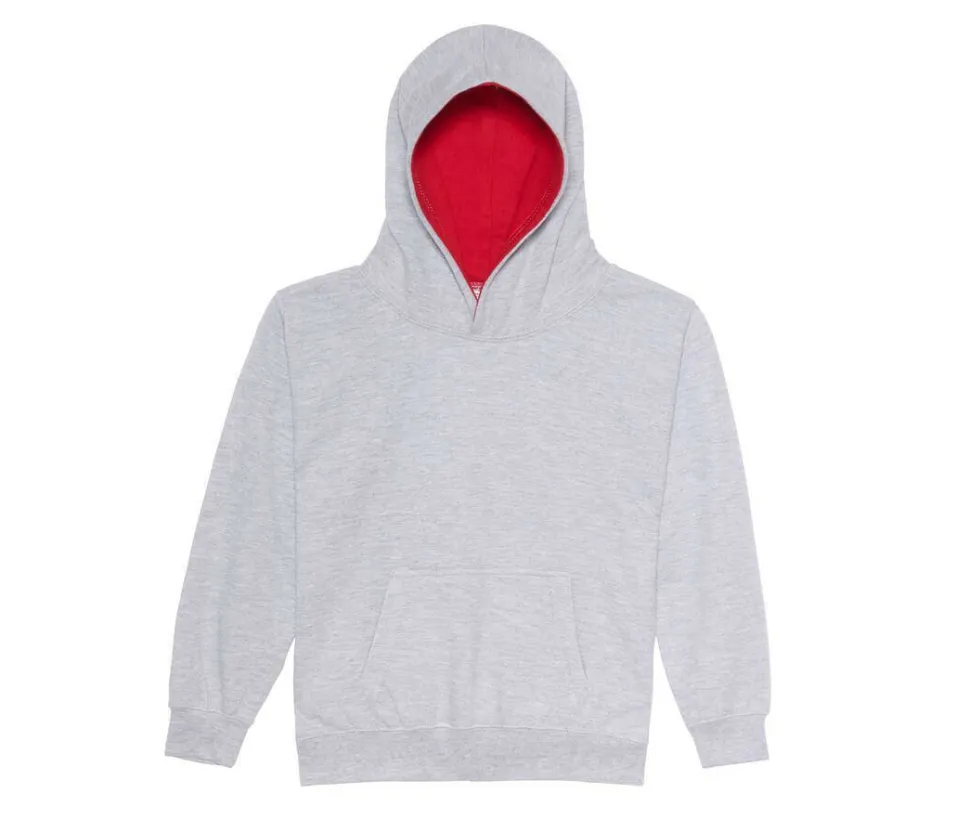 AWDIS JH03J - Sweat enfant capuche contrastée