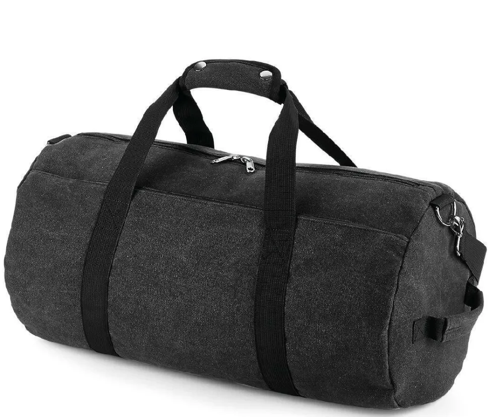 Bag Base BG655 - Sac polochon en toile Vintage