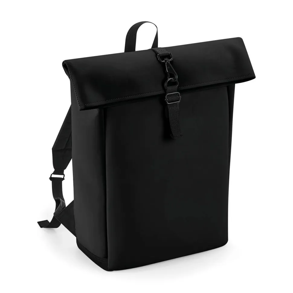 BagBase BG335 - Sac à dos avec rabat roll-top en polyuréthane mat