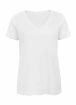 B&C BC045 - Tee shirt Femme Col V en Coton Biologique