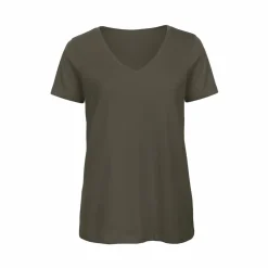B&C BC045 - Tee shirt Femme Col V en Coton Biologique