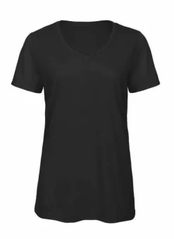 B&C BC058 - Tee-shirt col V femme Tri-blend