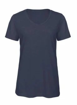 B&C BC058 - Tee-shirt col V femme Tri-blend