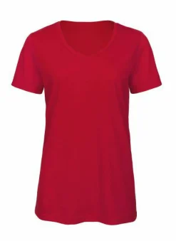 B&C BC058 - Tee-shirt col V femme Tri-blend