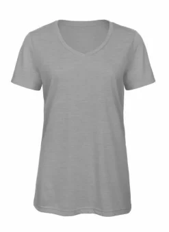 B&C BC058 - Tee-shirt col V femme Tri-blend