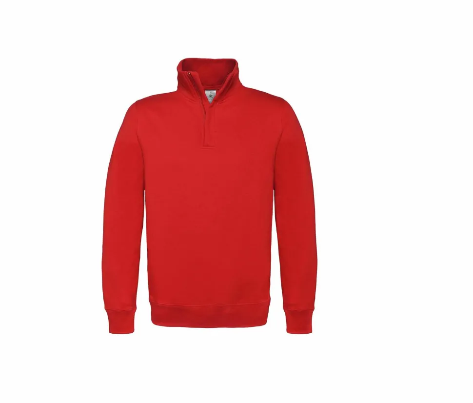 B&C BCID4 - Sweatshirt Col Zippé Homme