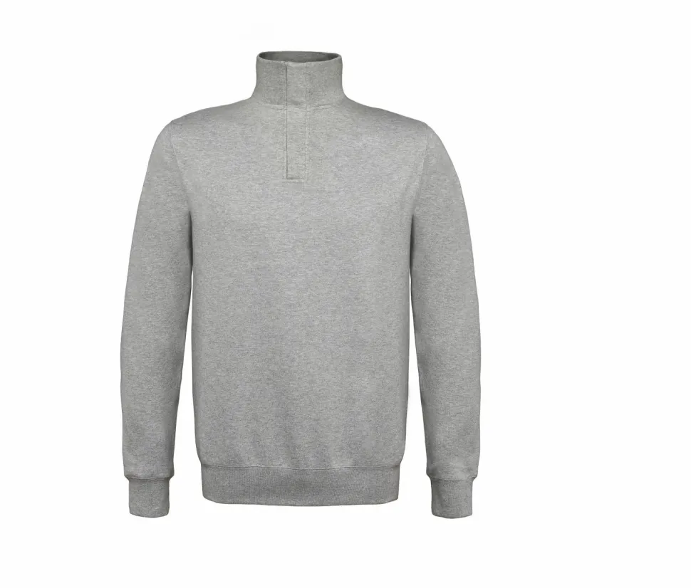 B&C BCID4 - Sweatshirt Col Zippé Homme