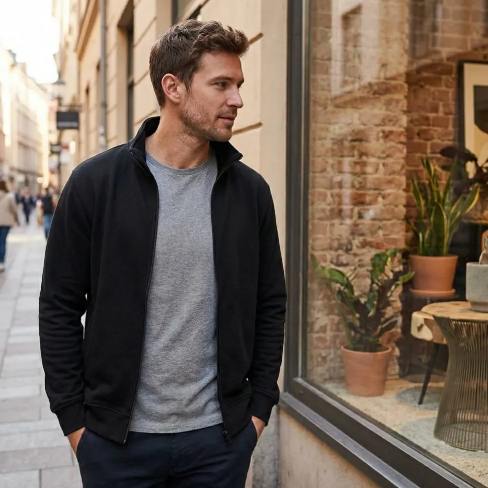 B&C ID206 - Sweat Homme Grand Zip