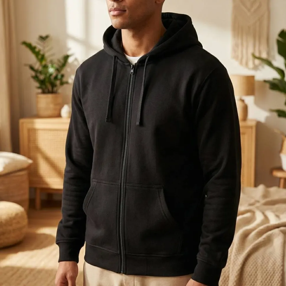 B&C ID334 - Sweat zippé à capuche unisexe