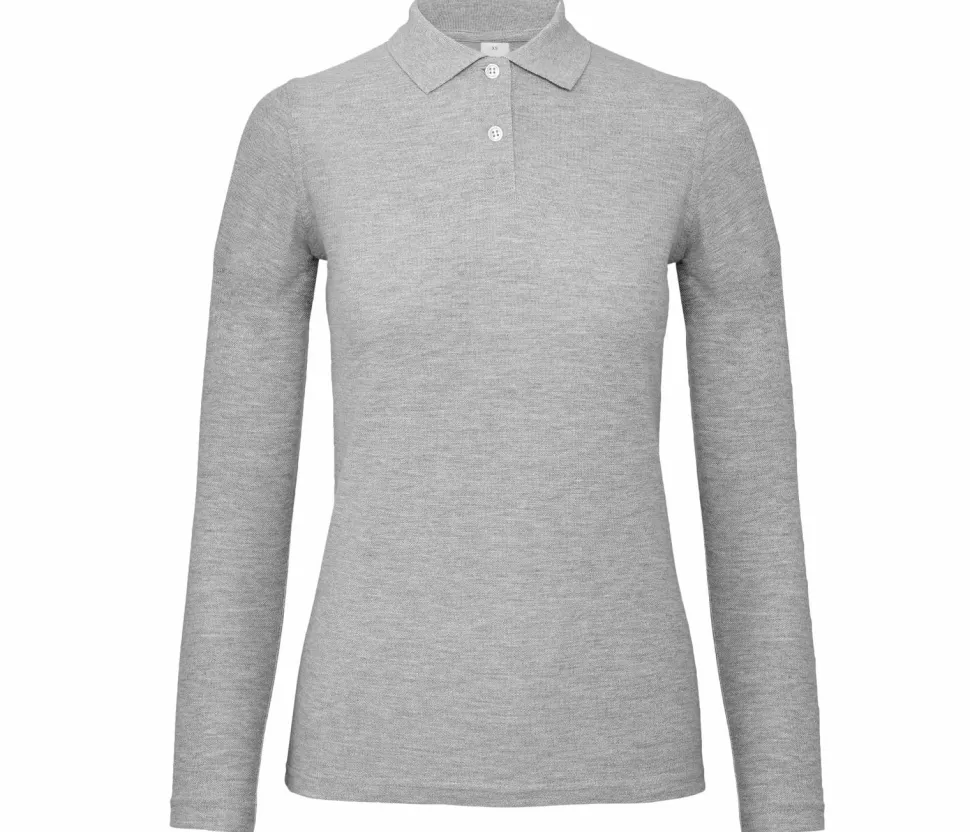 B&C ID1LW - Polo Manches Longues Femme