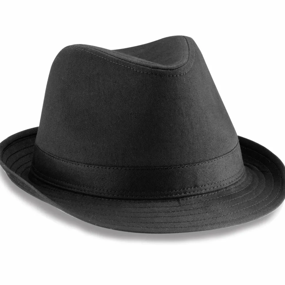 Beechfield B630 - Chapeau Fedora Élégant en Polyester et Coton