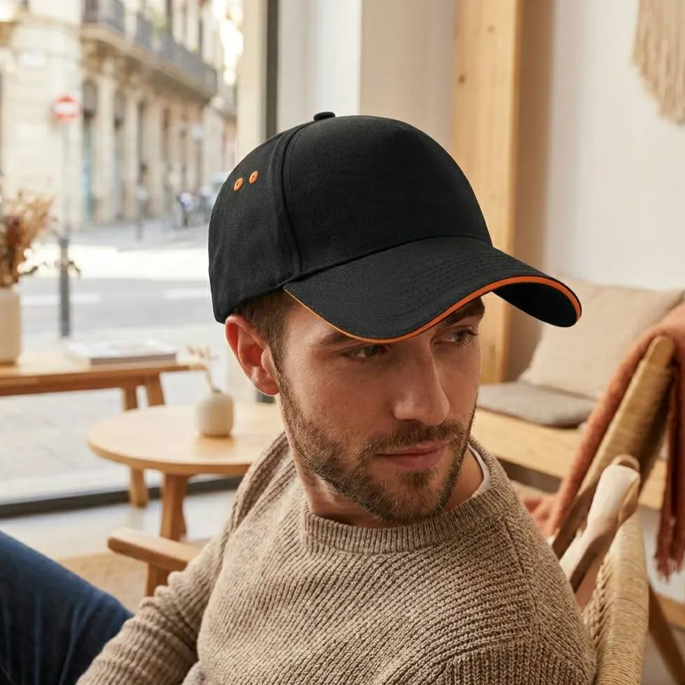 Beechfield B15C - Casquette Panneaux 100% Coton