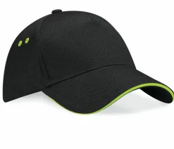 Beechfield BC15C - Casquette Contrastée 5 Panneaux avec Visière Sandwich