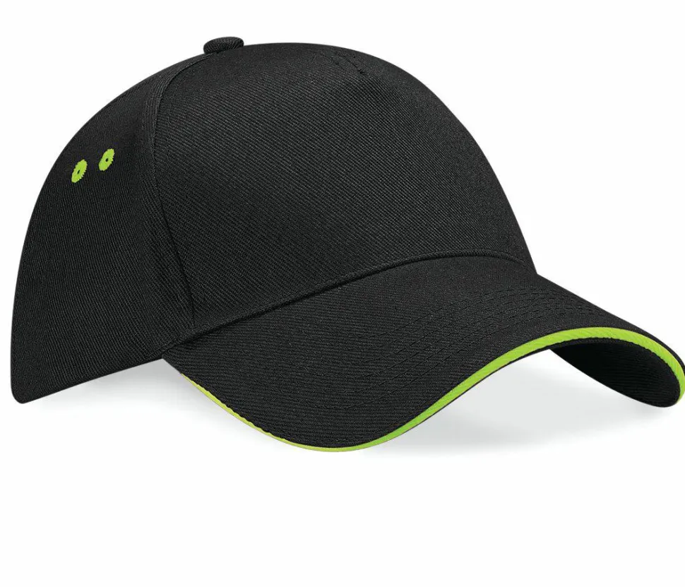 Beechfield BC15C - Casquette Contrastée 5 Panneaux avec Visière Sandwich