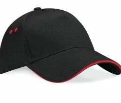 Beechfield BC15C - Casquette Contrastée 5 Panneaux avec Visière Sandwich