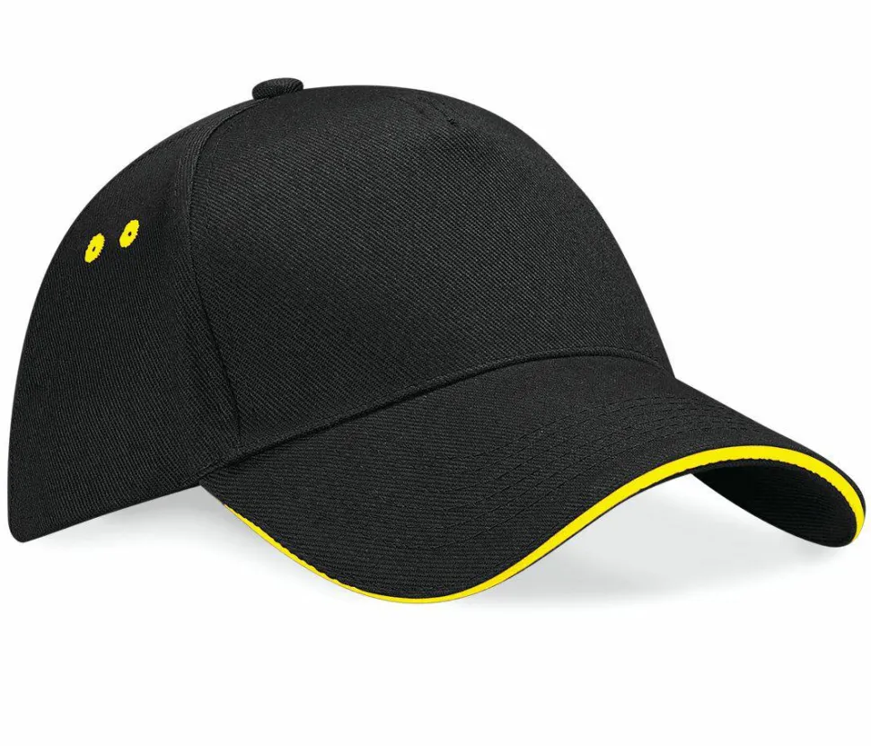 Beechfield BC15C - Casquette Contrastée 5 Panneaux avec Visière Sandwich