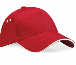 Beechfield BC15C - Casquette Contrastée 5 Panneaux avec Visière Sandwich