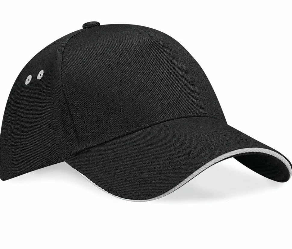 Beechfield BC15C - Casquette Contrastée 5 Panneaux avec Visière Sandwich