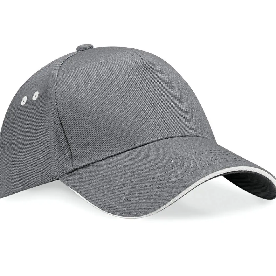 Beechfield BC15C - Casquette Contrastée 5 Panneaux avec Visière Sandwich