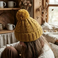 BEECHFIELD BF480 - Bonnet Douillet en Laine avec Pompon et Suprafleece