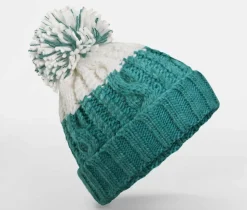 Beechfield BF437 - Bonnet Douillet à Maille Torsadée Bicolore