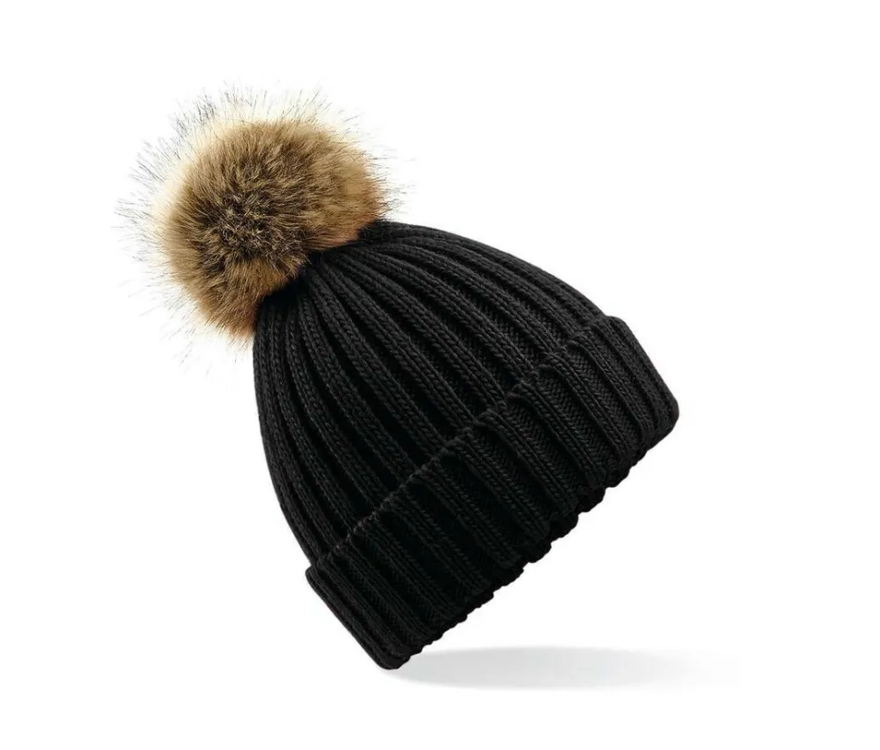 Beechfield BF412 - Bonnet grosse maille Pop Pom