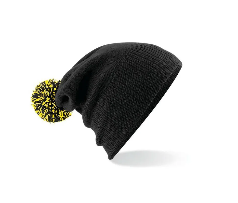 Beechfield BF450 - Bonnet Tendance avec Pompom Bicolore