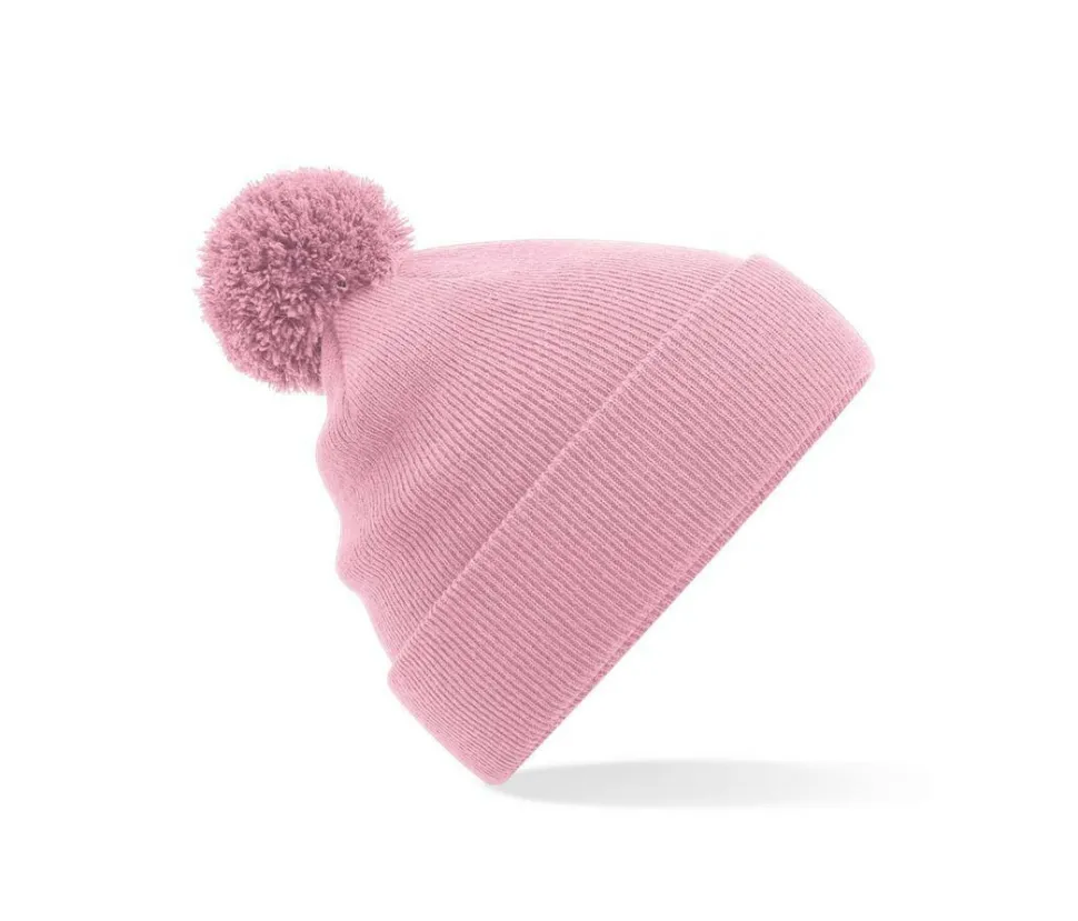 Beechfield BF426 - Chapeau d'Hiver Élégant avec Pompon en Fausse Fourrure