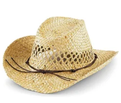 Beechfield BF735 - Chapeau Western en Paille Naturelle Beechfield