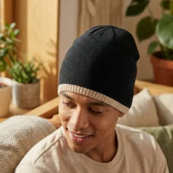 Beechfield BF44C - Two-tone beanie knitted hat