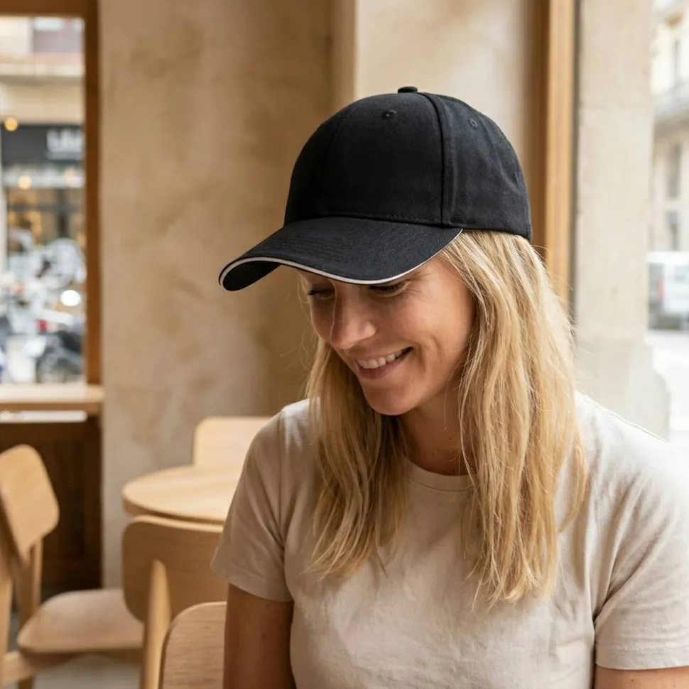 Black&Match BM911 - Casquette 6 Panneaux Sandwich