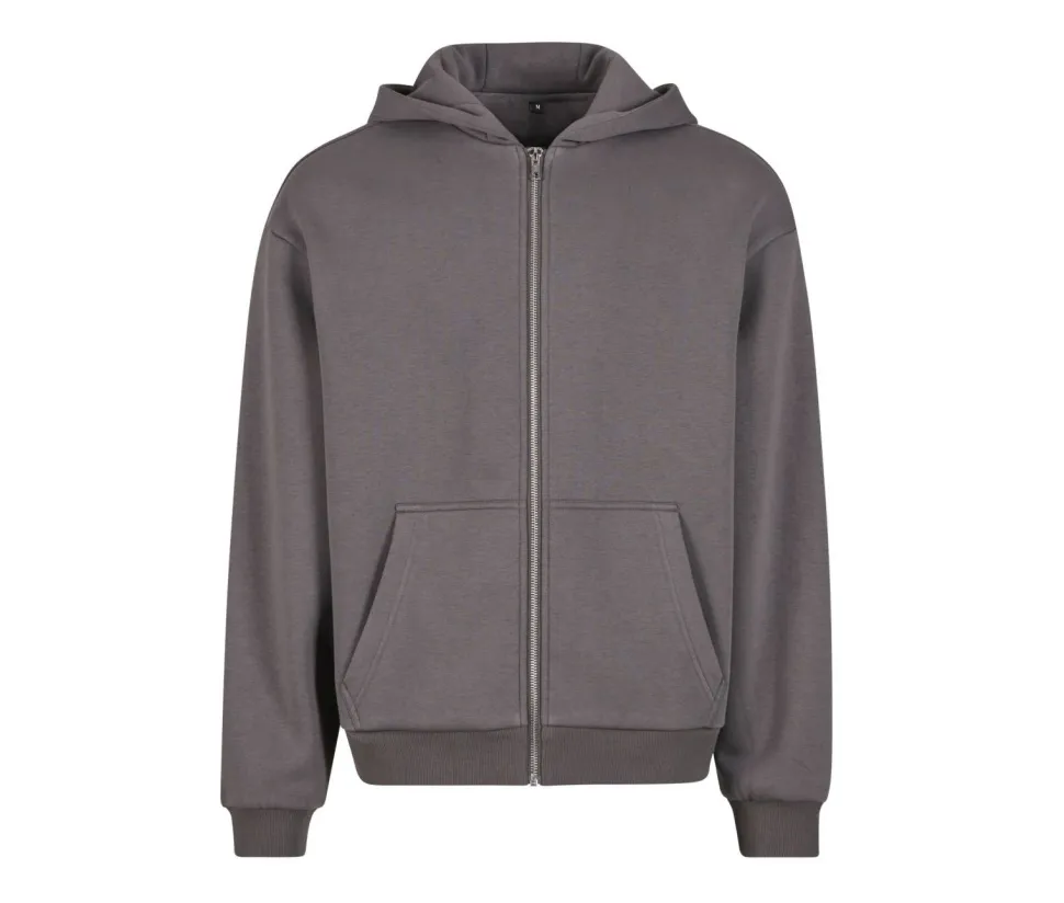 BUILD YOUR BRAND BY285 - FLUFFY ZIP HOODY