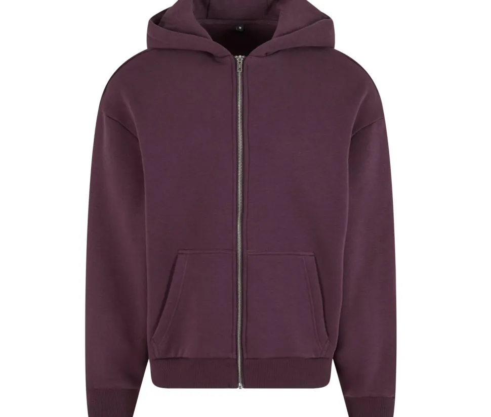 BUILD YOUR BRAND BY285 - FLUFFY ZIP HOODY