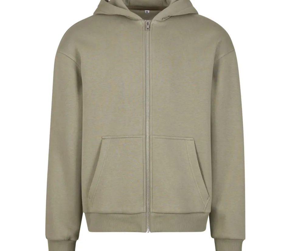BUILD YOUR BRAND BY285 - FLUFFY ZIP HOODY