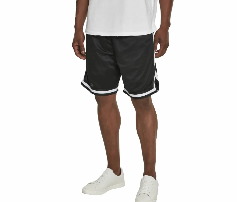 BUILD YOUR BRAND BY047 - Short bicolore maille filet