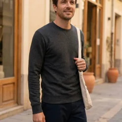 BUILD YOUR BRAND BY010 - Sweat léger col rond