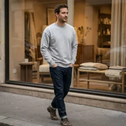BUILD YOUR BRAND BY075 - Sweat homme col rond
