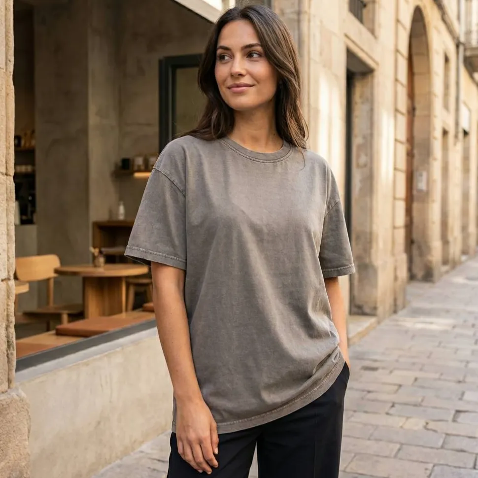 BUILD YOUR BRAND BY270 - Tee-shirt femme délavé