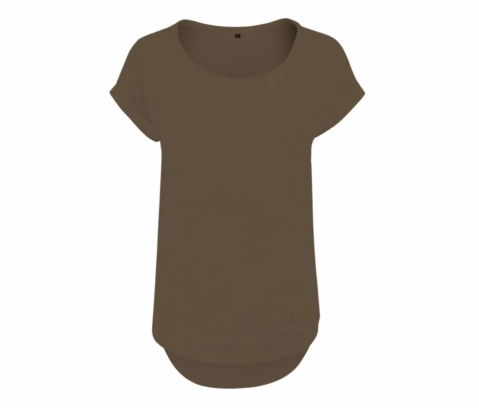 BUILD YOUR BRAND BY036 - T-shirt femme au dos rallongé