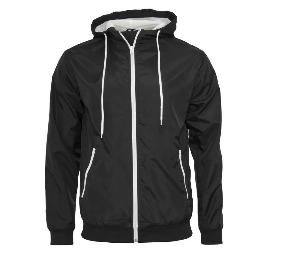 BUILD YOUR BRAND BY016 - Veste Coupe-Vent Élégante et Fonctionnelle pour Hommes