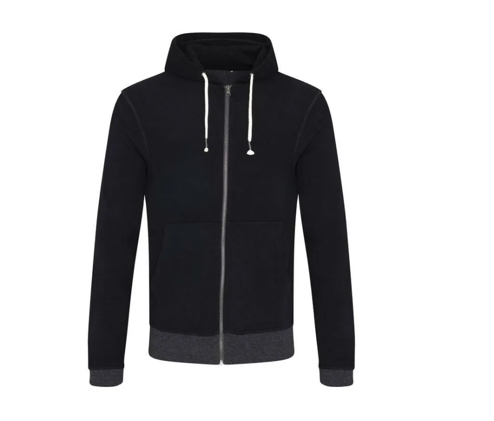 ECOLOGIE EA051 - Sweat capuche zippé en coton recyclé