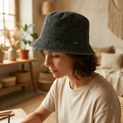 FLEXFIT 5003DB - Chapeau Bob en Denim Style Décontracté